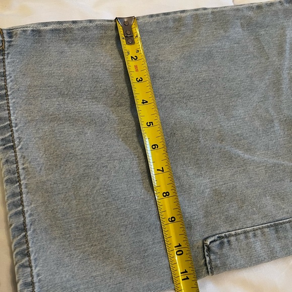 No Boundaries Women's 14 Gray Boyfriend cargo light blue Jeans big pockets Bows - Picture 10 of 10